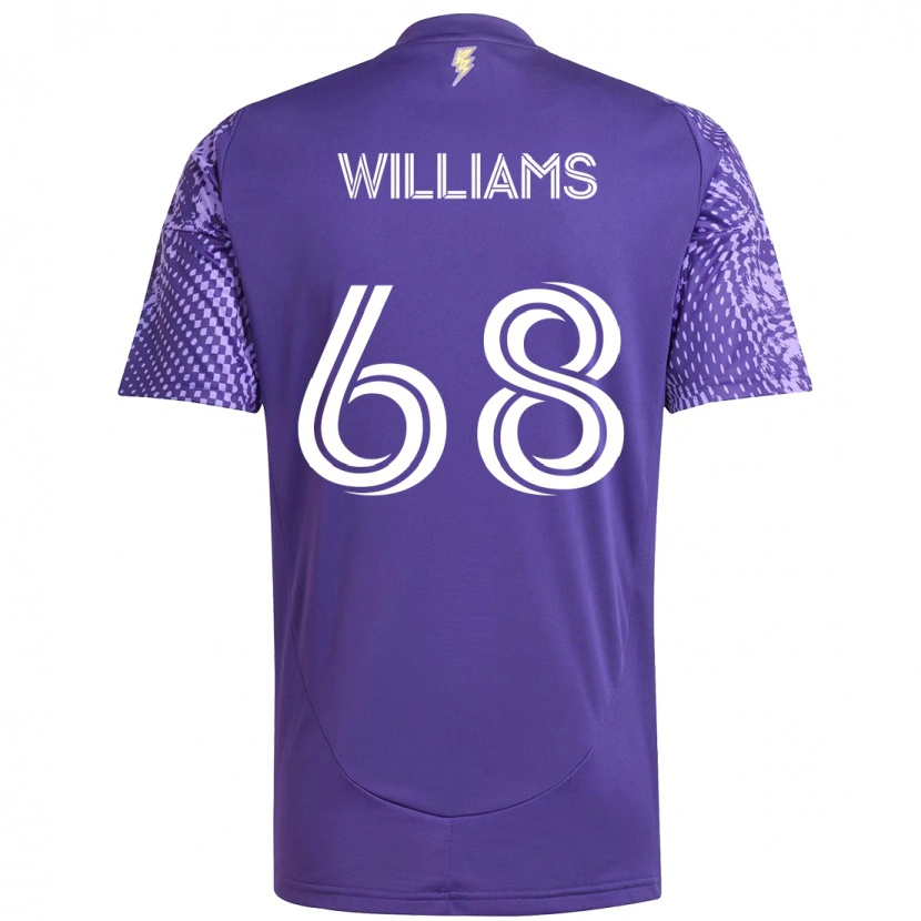 Danxen Mænd Thomas Williams #68 Hvid Lilla Hjemmebane Spillertrøjer 2025/26 Trøje T-Shirt