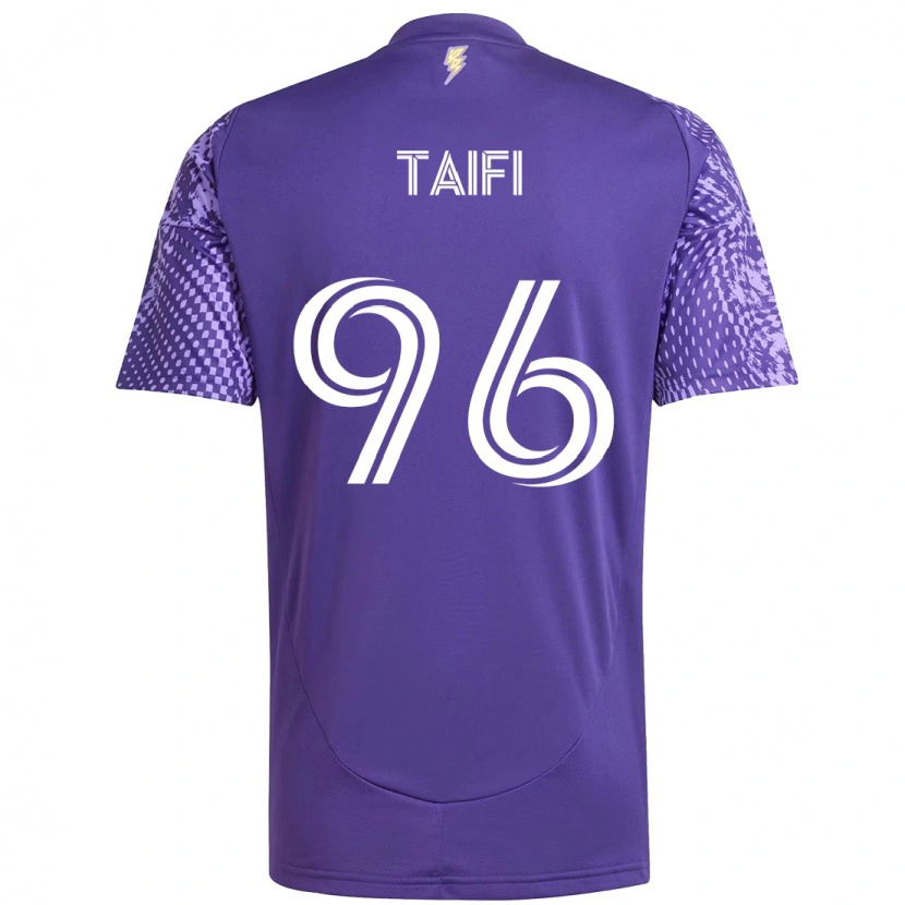 Danxen Mænd Zakaria Taifi #96 Hvid Lilla Hjemmebane Spillertrøjer 2025/26 Trøje T-Shirt