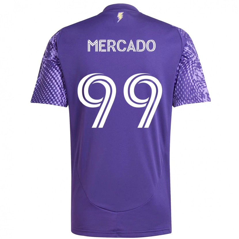 Danxen Mænd Carlos Mercado #99 Hvid Lilla Hjemmebane Spillertrøjer 2025/26 Trøje T-Shirt