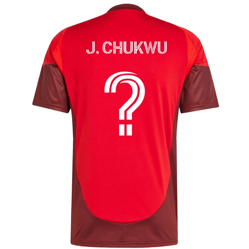 Danxen Mænd Joses Chukwu #0 Hvid Rød Hjemmebane Spillertrøjer 2025/26 Trøje T-Shirt