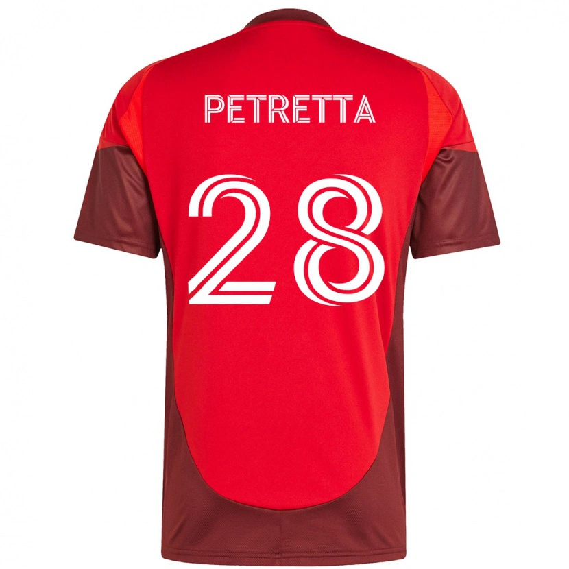 Danxen Mænd Raoul Petretta #28 Hvid Rød Hjemmebane Spillertrøjer 2025/26 Trøje T-Shirt
