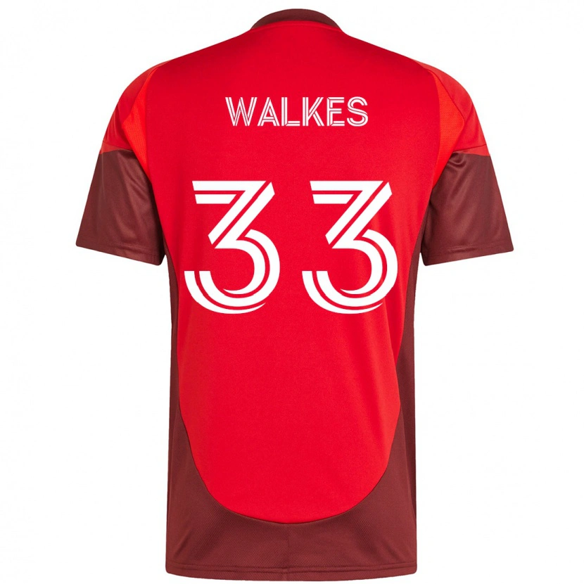 Danxen Mænd Reshaun Walkes #33 Hvid Rød Hjemmebane Spillertrøjer 2025/26 Trøje T-Shirt