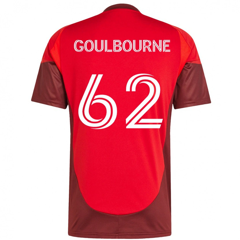 Danxen Mænd Rohan Goulbourne #62 Hvid Rød Hjemmebane Spillertrøjer 2025/26 Trøje T-Shirt
