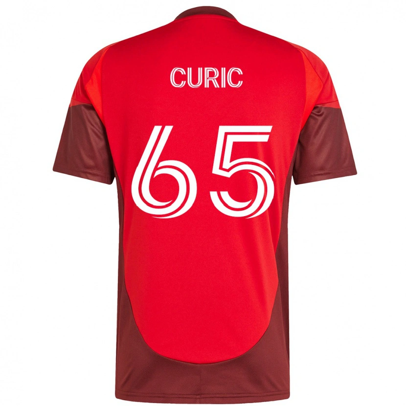 Danxen Mænd Antony Curic #65 Hvid Rød Hjemmebane Spillertrøjer 2025/26 Trøje T-Shirt