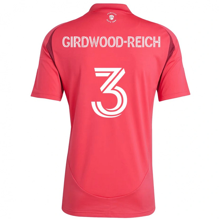 Danxen Mænd Jake Girdwood-Reich #3 Hvid Magenta Hjemmebane Spillertrøjer 2025/26 Trøje T-Shirt