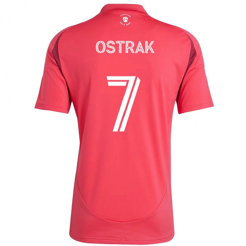 Danxen Mænd Tomas Ostrak #7 Hvid Magenta Hjemmebane Spillertrøjer 2025/26 Trøje T-Shirt