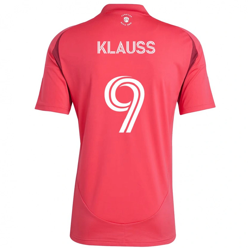 Danxen Mænd João Klauss #9 Hvid Magenta Hjemmebane Spillertrøjer 2025/26 Trøje T-Shirt