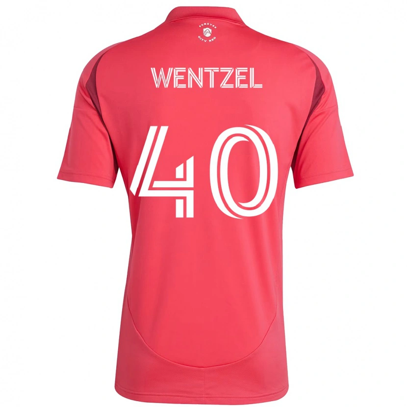 Danxen Mænd Michael Wentzel #40 Hvid Magenta Hjemmebane Spillertrøjer 2025/26 Trøje T-Shirt