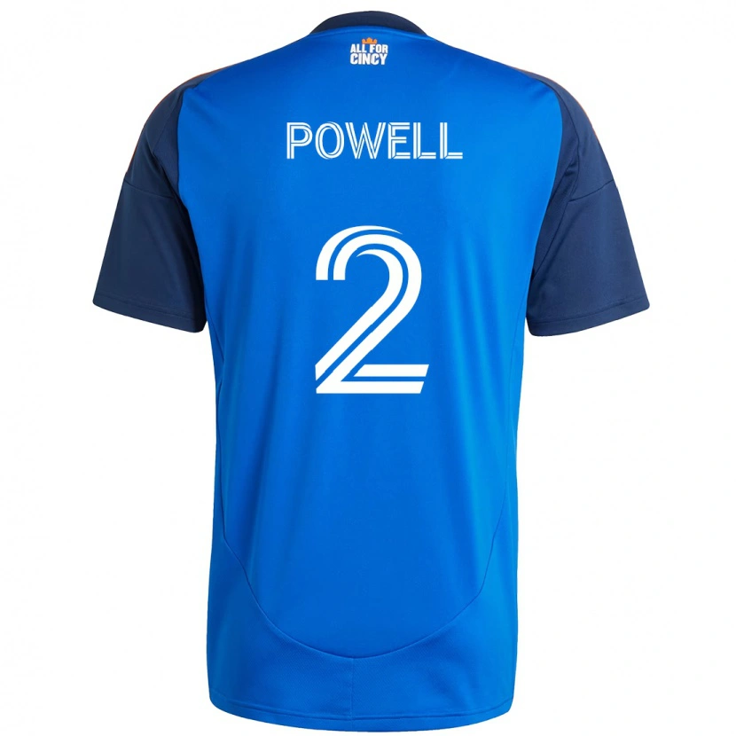 Danxen Mænd Alvas Powell #2 Hvid Blå Orange Hjemmebane Spillertrøjer 2025/26 Trøje T-Shirt