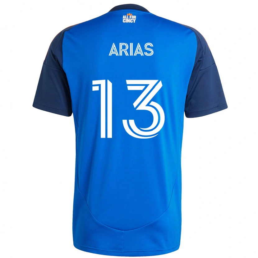 Danxen Mænd Santiago Arias #13 Hvid Blå Orange Hjemmebane Spillertrøjer 2025/26 Trøje T-Shirt