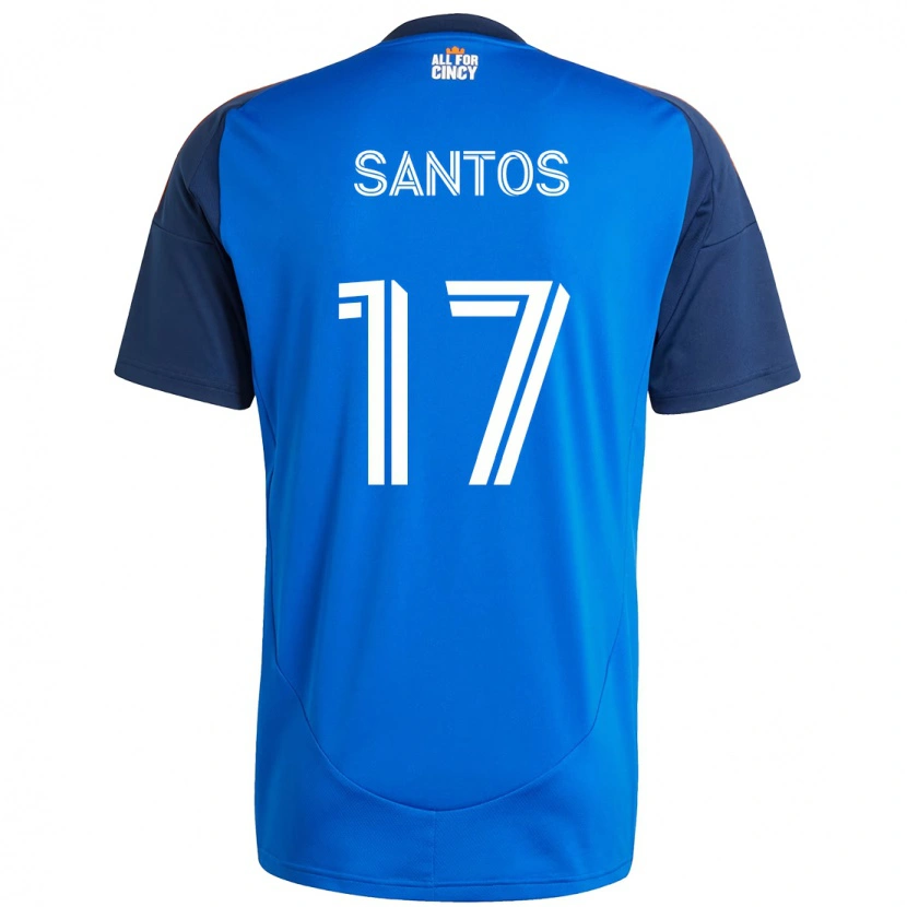 Danxen Mænd Sergio Santos #17 Hvid Blå Orange Hjemmebane Spillertrøjer 2025/26 Trøje T-Shirt