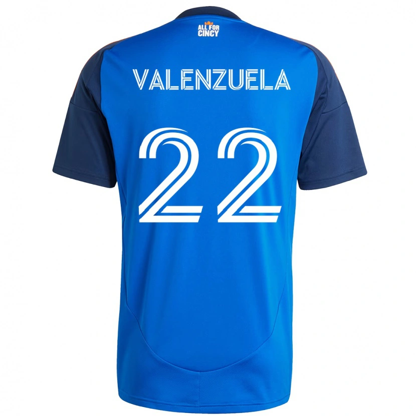 Danxen Mænd Gerardo Valenzuela #22 Hvid Blå Orange Hjemmebane Spillertrøjer 2025/26 Trøje T-Shirt