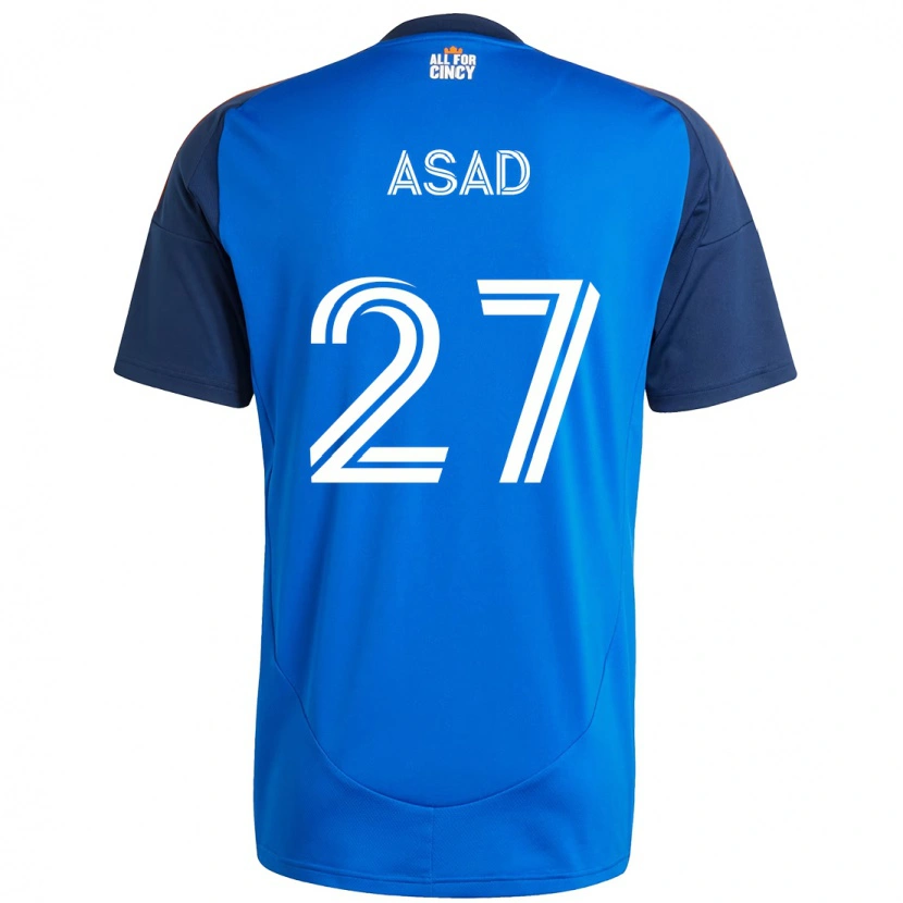 Danxen Mænd Yamil Asad #27 Hvid Blå Orange Hjemmebane Spillertrøjer 2025/26 Trøje T-Shirt