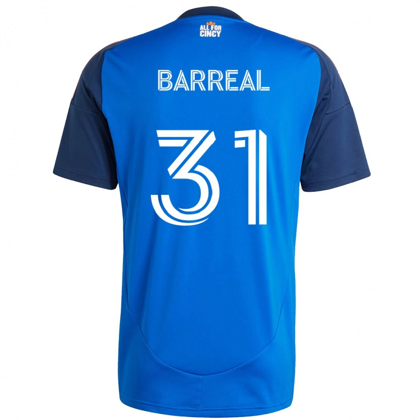 Danxen Mænd Álvaro Barreal #31 Hvid Blå Orange Hjemmebane Spillertrøjer 2025/26 Trøje T-Shirt