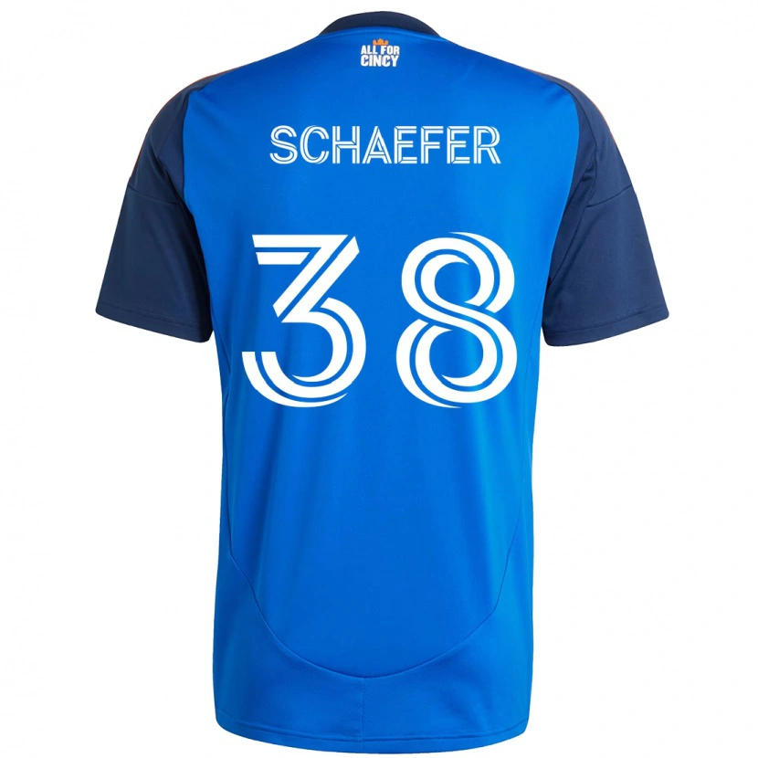 Danxen Mænd Brian Schaefer #38 Hvid Blå Orange Hjemmebane Spillertrøjer 2025/26 Trøje T-Shirt