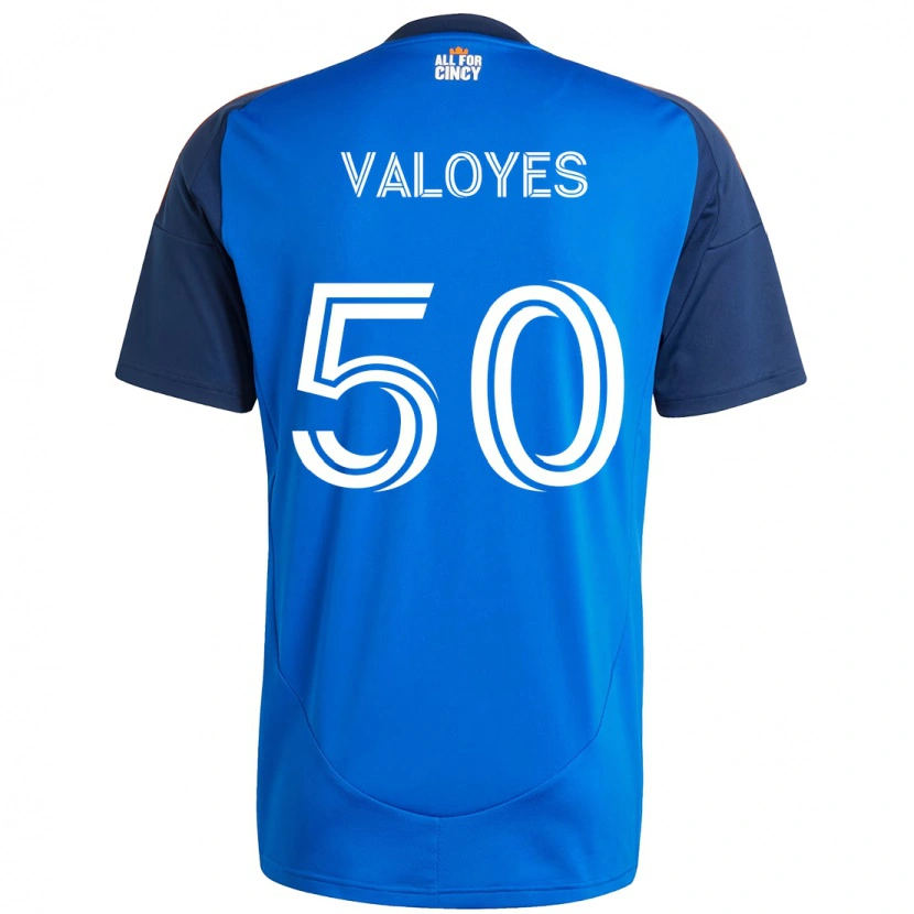 Danxen Mænd Yeiner Valoyes #50 Hvid Blå Orange Hjemmebane Spillertrøjer 2025/26 Trøje T-Shirt
