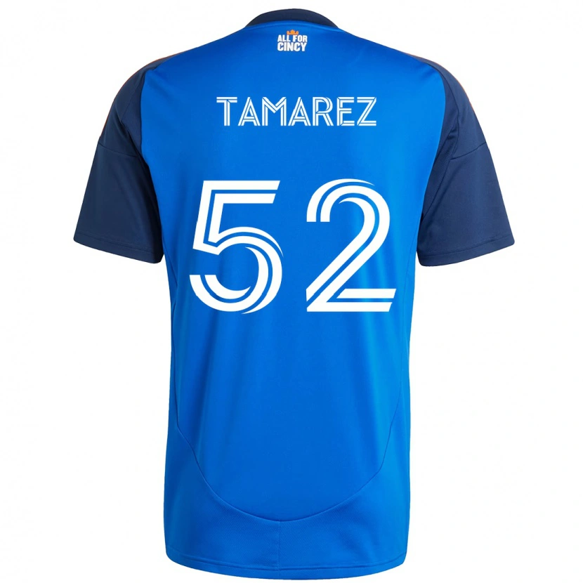Danxen Mænd Lucas Tamarez #52 Hvid Blå Orange Hjemmebane Spillertrøjer 2025/26 Trøje T-Shirt