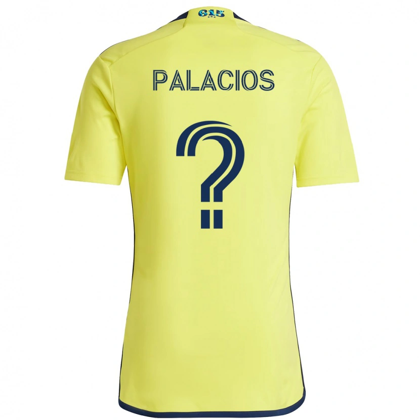 Danxen Mænd Jeison Palacios #0 Marineblå Gul Hjemmebane Spillertrøjer 2025/26 Trøje T-Shirt