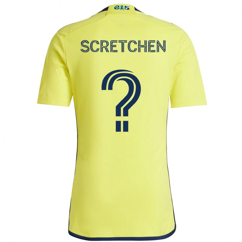 Danxen Mænd Cannon Scretchen #0 Marineblå Gul Hjemmebane Spillertrøjer 2025/26 Trøje T-Shirt