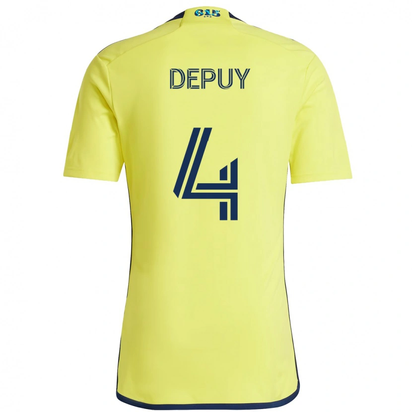 Danxen Mænd Nick Depuy #4 Marineblå Gul Hjemmebane Spillertrøjer 2025/26 Trøje T-Shirt