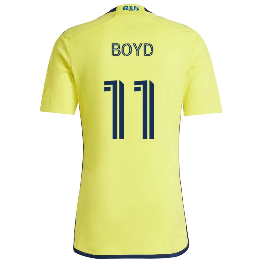 Danxen Mænd Tyler Boyd #11 Marineblå Gul Hjemmebane Spillertrøjer 2025/26 Trøje T-Shirt