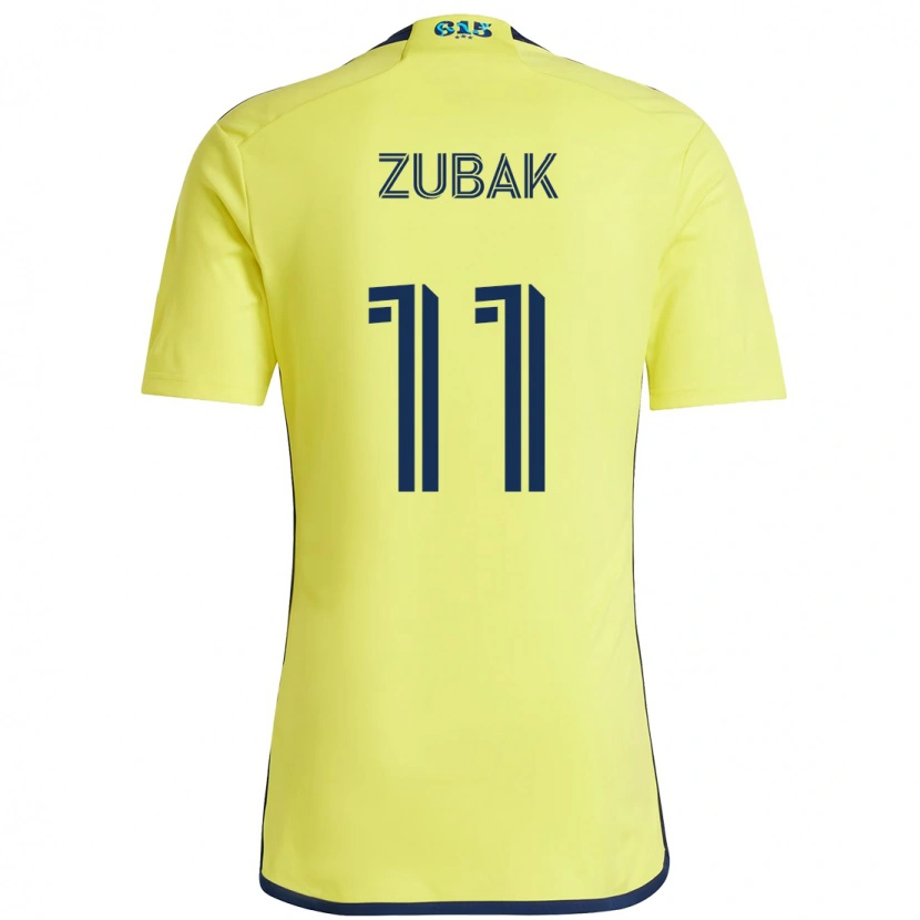 Danxen Mænd Ethan Zubak #11 Marineblå Gul Hjemmebane Spillertrøjer 2025/26 Trøje T-Shirt