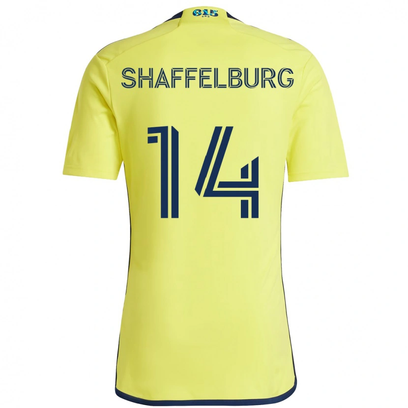 Danxen Mænd Jacob Shaffelburg #14 Marineblå Gul Hjemmebane Spillertrøjer 2025/26 Trøje T-Shirt
