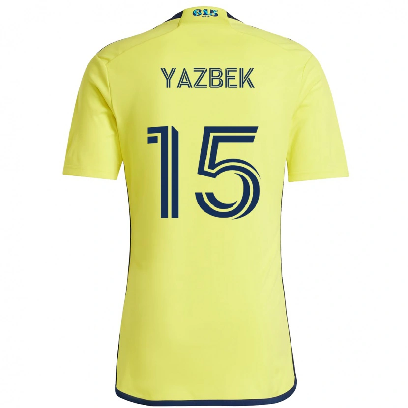 Danxen Mænd Patrick Yazbek #15 Marineblå Gul Hjemmebane Spillertrøjer 2025/26 Trøje T-Shirt