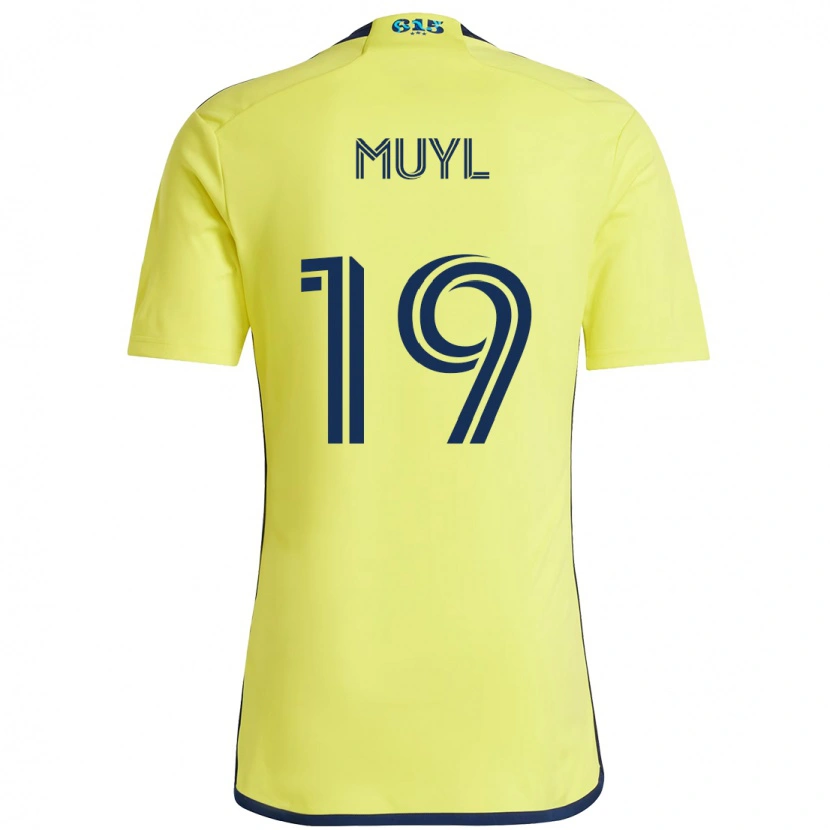 Danxen Mænd Alex Muyl #19 Marineblå Gul Hjemmebane Spillertrøjer 2025/26 Trøje T-Shirt