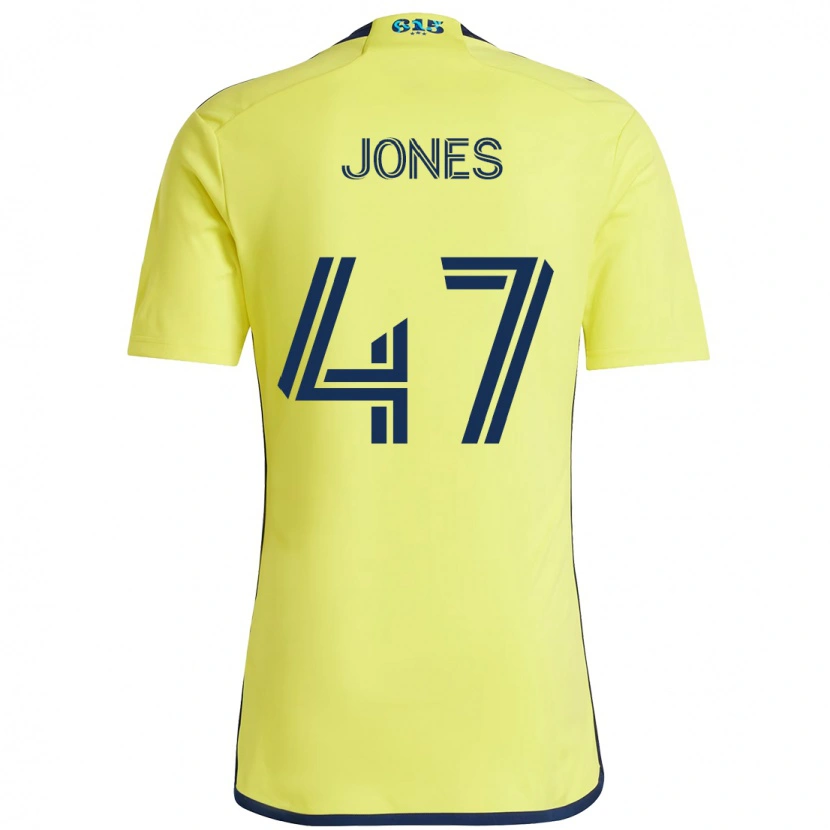 Danxen Mænd Isaiah Jones #47 Marineblå Gul Hjemmebane Spillertrøjer 2025/26 Trøje T-Shirt