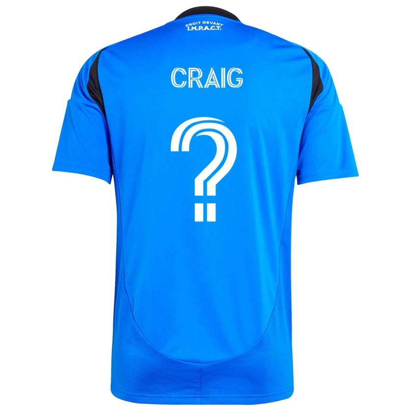 Danxen Mænd Brandan Craig #0 Himmelblå Mørkeblå Hjemmebane Spillertrøjer 2025/26 Trøje T-Shirt