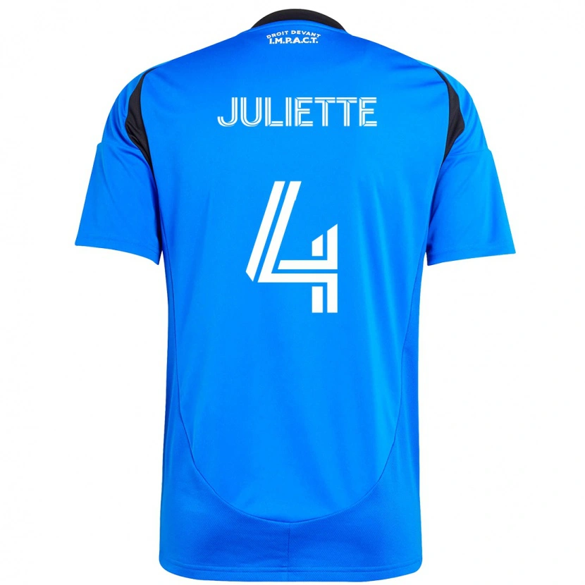 Danxen Mænd Perreault Juliette #4 Himmelblå Mørkeblå Hjemmebane Spillertrøjer 2025/26 Trøje T-Shirt
