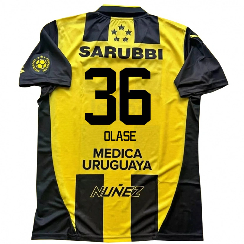 Danxen Mænd Tomás Olase #36 Sort Gul Hjemmebane Spillertrøjer 2025/26 Trøje T-Shirt