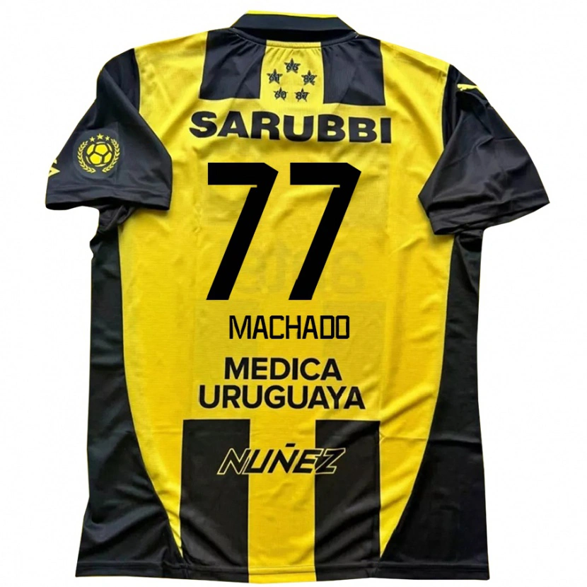 Danxen Mænd Alexander Machado #77 Sort Gul Hjemmebane Spillertrøjer 2025/26 Trøje T-Shirt