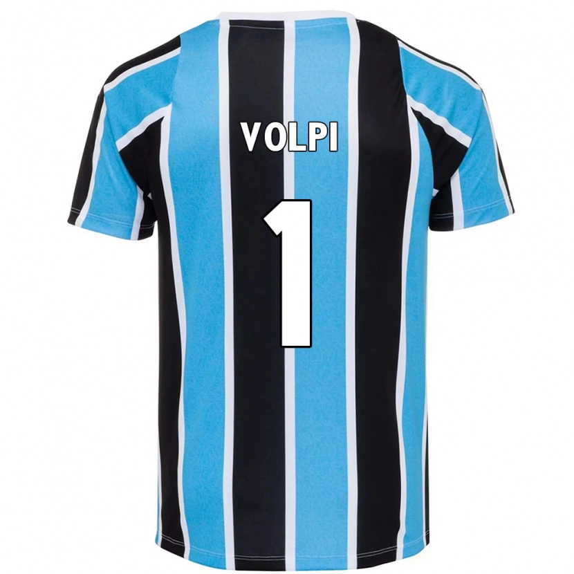 Danxen Mænd Tiago Volpi #1 Hvid Blå Hjemmebane Spillertrøjer 2025/26 Trøje T-Shirt