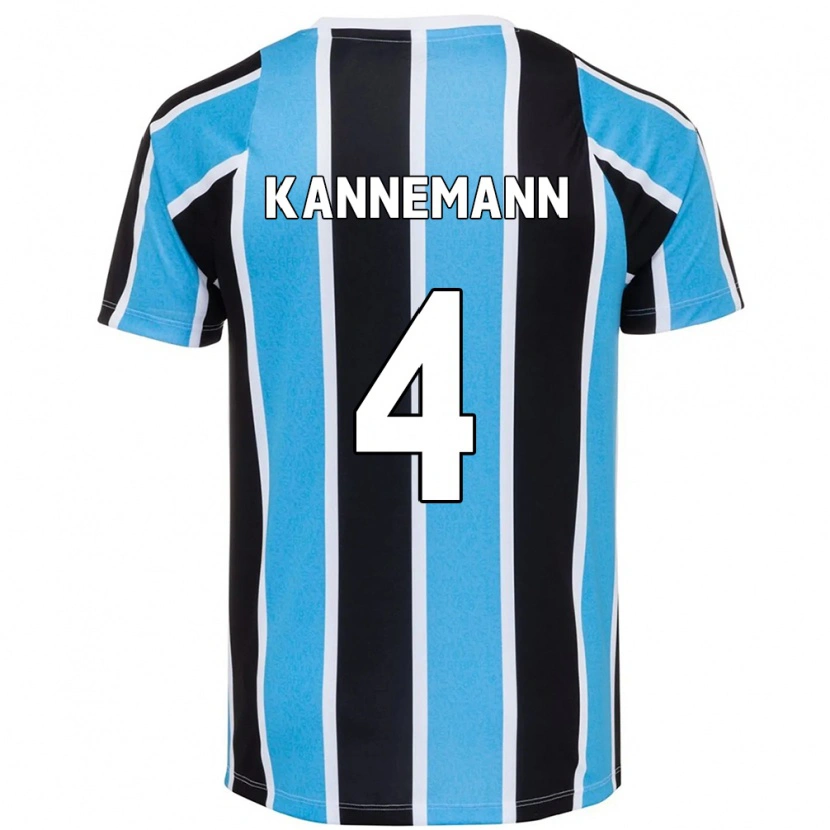 Danxen Mænd Walter Kannemann #4 Hvid Blå Hjemmebane Spillertrøjer 2025/26 Trøje T-Shirt