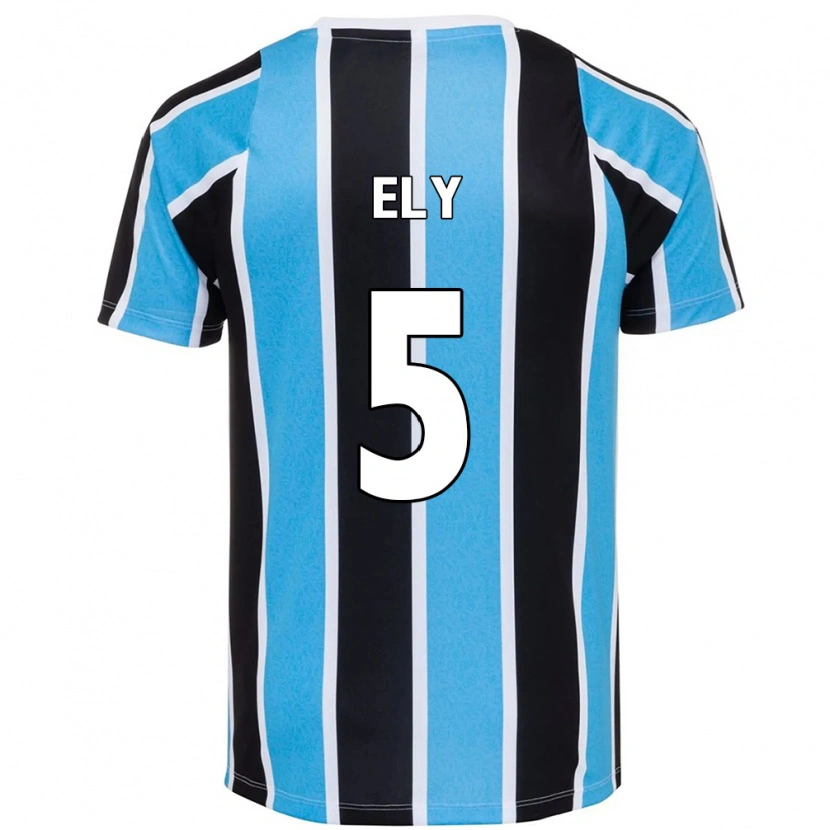 Danxen Mænd Rodrigo Ely #5 Hvid Blå Hjemmebane Spillertrøjer 2025/26 Trøje T-Shirt
