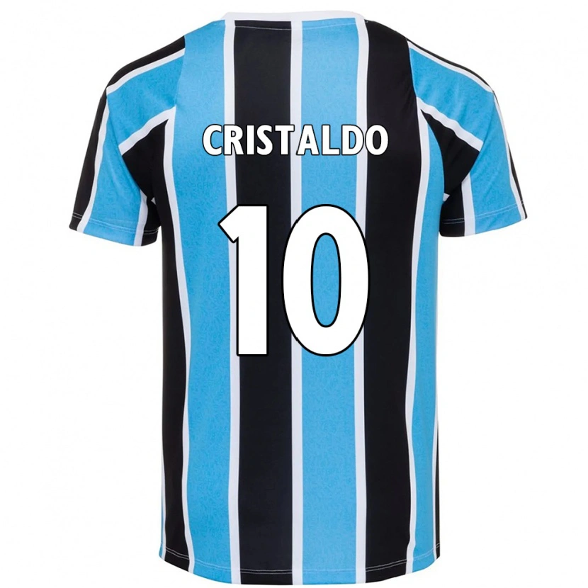 Danxen Mænd Franco Cristaldo #10 Hvid Blå Hjemmebane Spillertrøjer 2025/26 Trøje T-Shirt