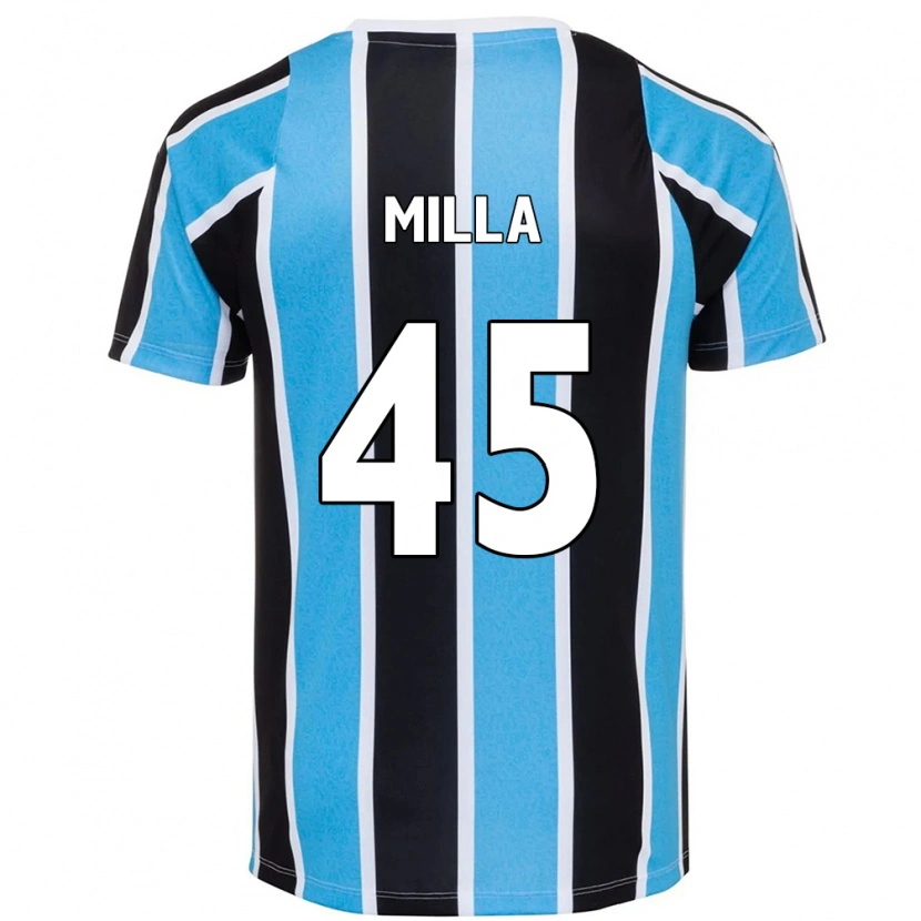 Danxen Mænd Lucas Milla #45 Hvid Blå Hjemmebane Spillertrøjer 2025/26 Trøje T-Shirt
