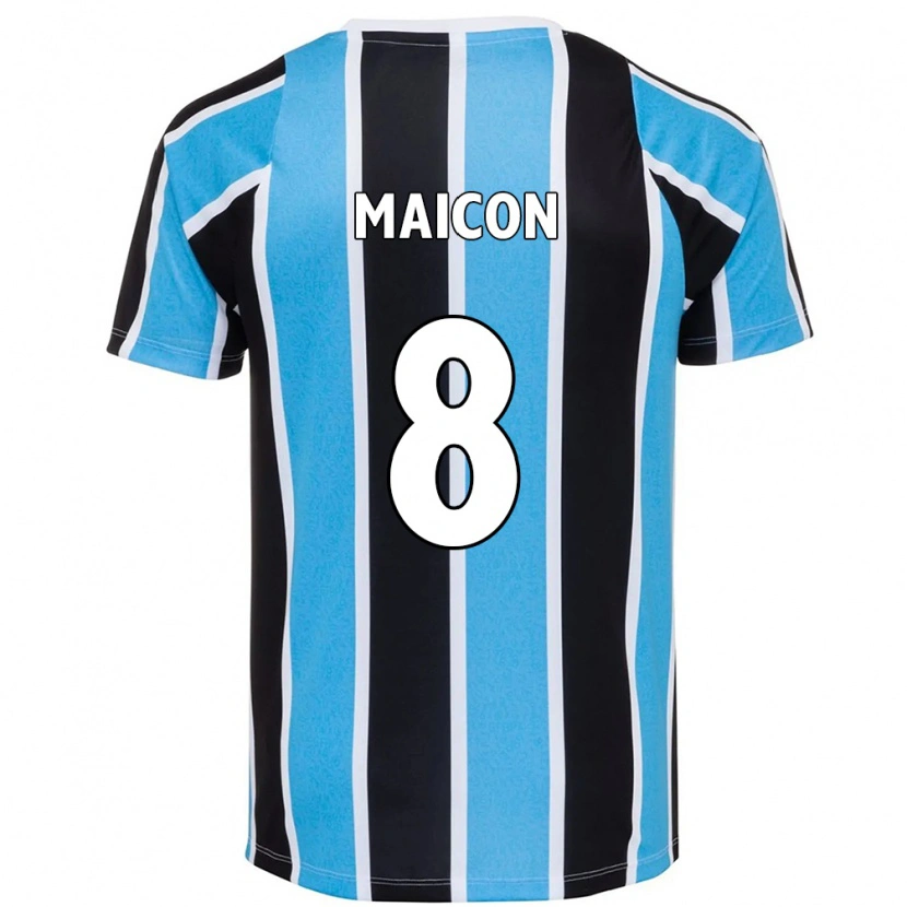 Danxen Mænd Maicon #8 Hvid Blå Hjemmebane Spillertrøjer 2025/26 Trøje T-Shirt