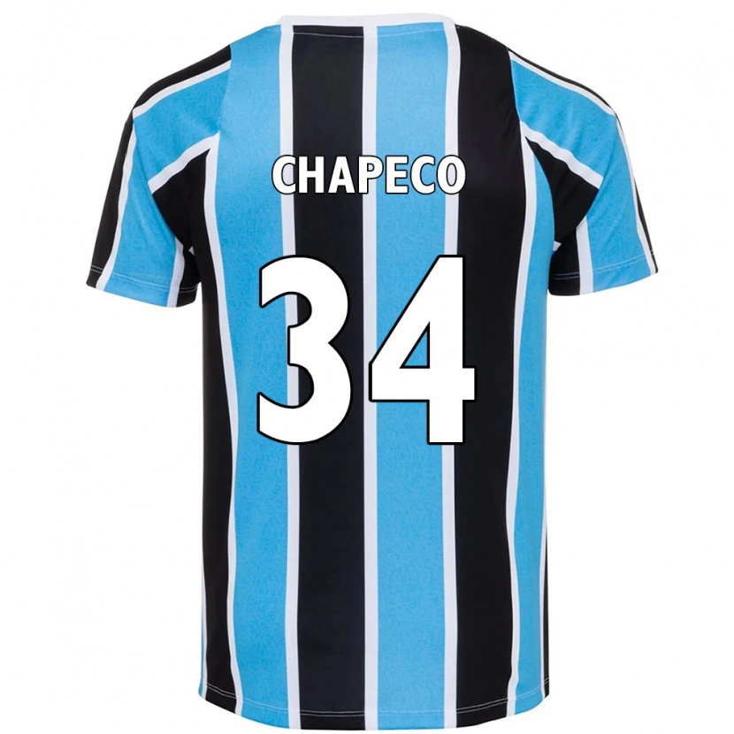 Danxen Mænd Gabriel Chapeco #34 Hvid Blå Hjemmebane Spillertrøjer 2025/26 Trøje T-Shirt