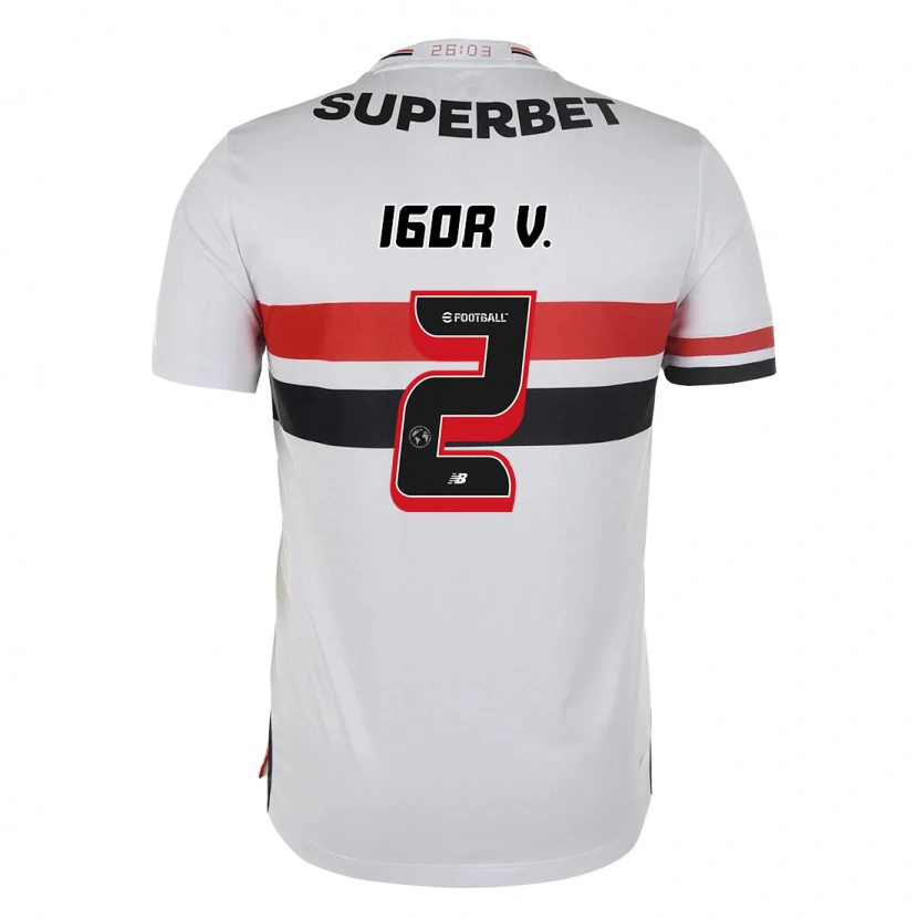 Danxen Mænd Igor Vinícius #2 Sort Rød Hjemmebane Spillertrøjer 2025/26 Trøje T-Shirt