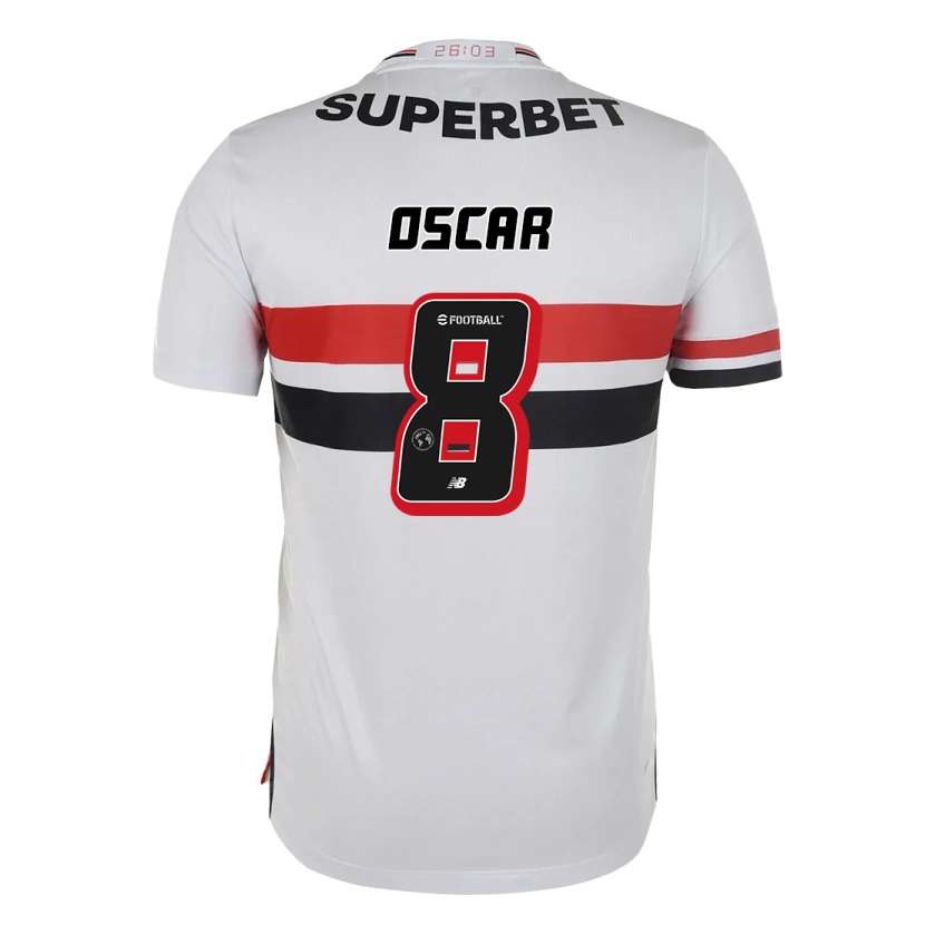 Danxen Mænd Oscar #8 Sort Rød Hjemmebane Spillertrøjer 2025/26 Trøje T-Shirt