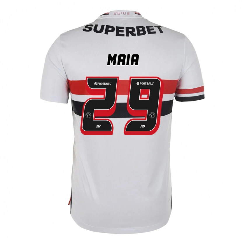 Danxen Mænd Pablo Maia #29 Sort Rød Hjemmebane Spillertrøjer 2025/26 Trøje T-Shirt
