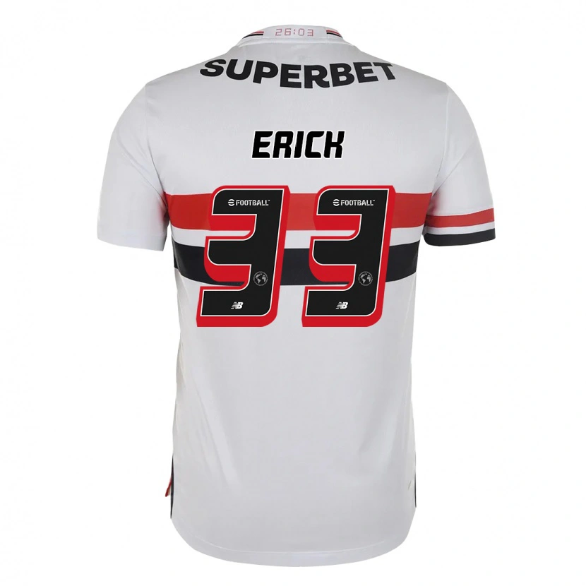 Danxen Mænd Erick #33 Sort Rød Hjemmebane Spillertrøjer 2025/26 Trøje T-Shirt