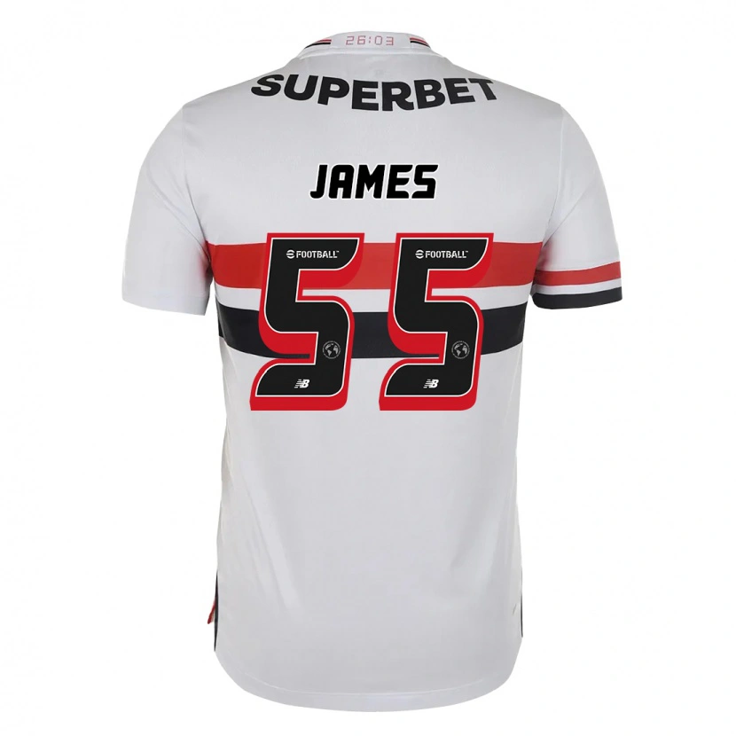 Danxen Mænd James Rodriguez #55 Sort Rød Hjemmebane Spillertrøjer 2025/26 Trøje T-Shirt
