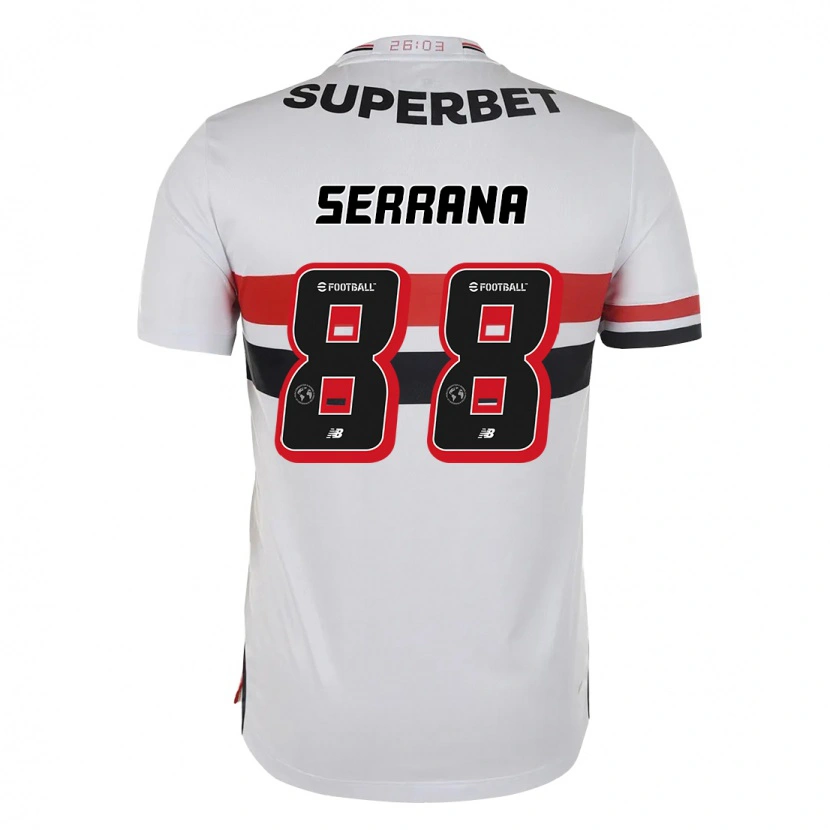 Danxen Mænd Serrana #88 Sort Rød Hjemmebane Spillertrøjer 2025/26 Trøje T-Shirt
