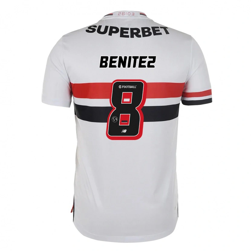 Danxen Mænd Martin Benitez #8 Sort Rød Hjemmebane Spillertrøjer 2025/26 Trøje T-Shirt