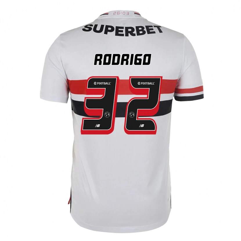 Danxen Mænd Rodrigo #32 Sort Rød Hjemmebane Spillertrøjer 2025/26 Trøje T-Shirt