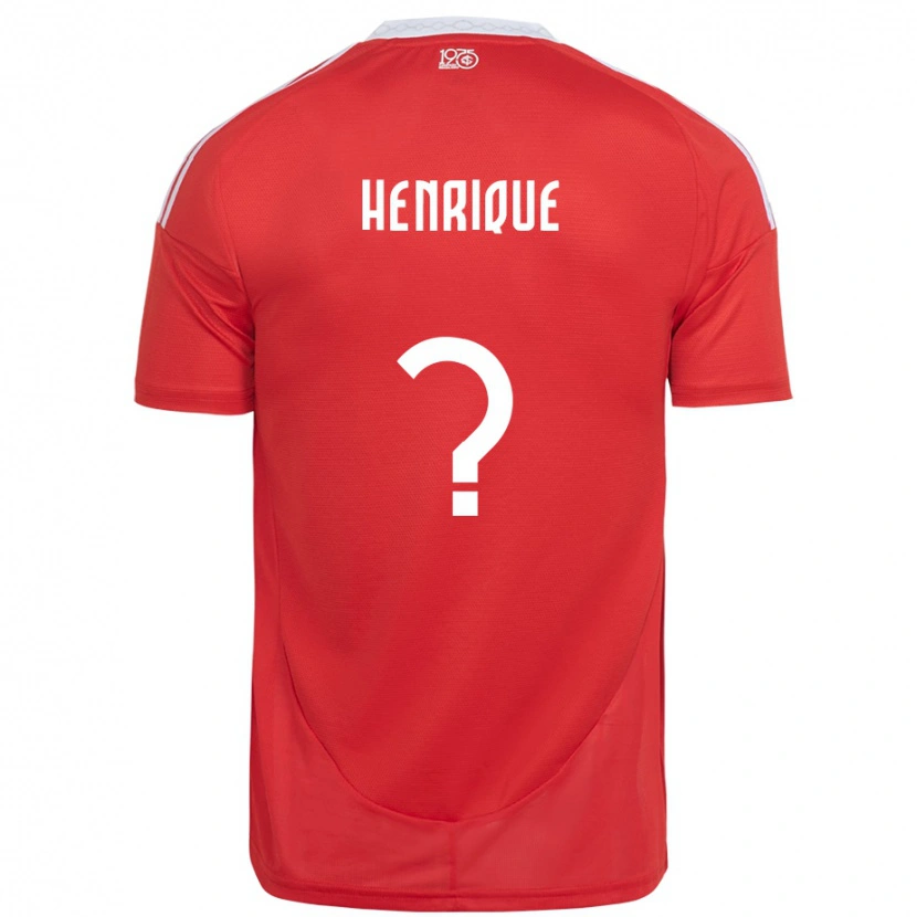 Danxen Mænd Henrique #0 Rød Hvid Hjemmebane Spillertrøjer 2025/26 Trøje T-Shirt